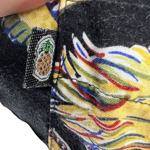 Vintage Pineapple Connection Gold Dragon Button Front Shirt Mens Large - Picture 2 of 5